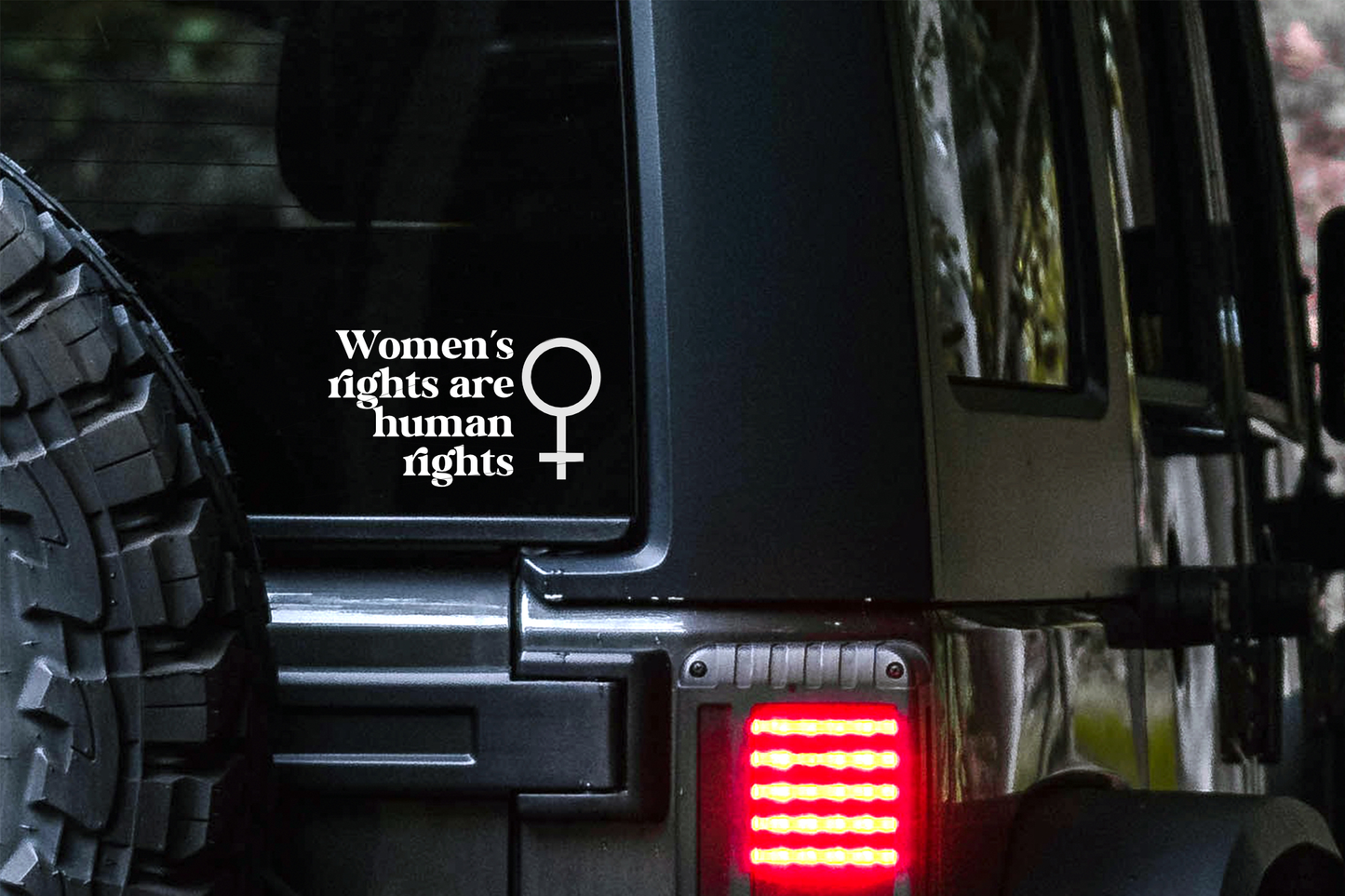 Women's Rights Are Human Rights Car Decal