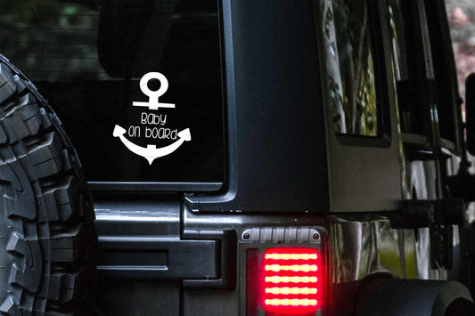 Baby on board Anchor Car Decal | Safety Bumper Sticker