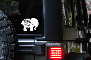 Baby on Board Elephant Car Decal  | Safety Bumper Sticker