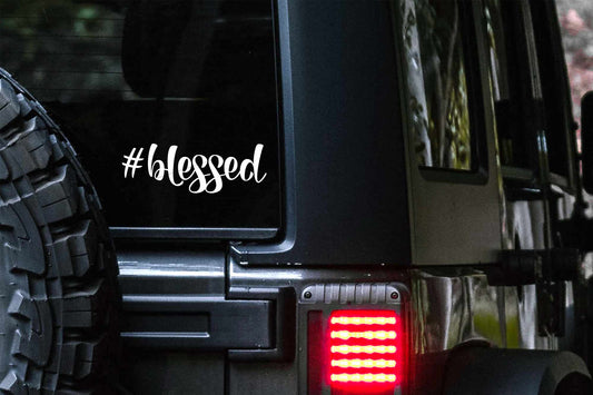 #Blessed Car Decal