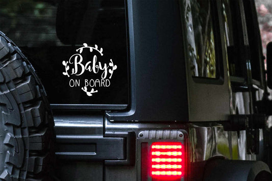 Baby on Board Car Decal  | Safety Bumper Sticker