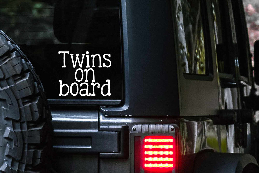 Twins on board Car Decal | Safety Bumper Sticker