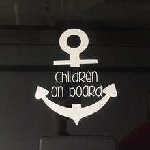 Load image into Gallery viewer, Children or Child on Board Anchor Car Decal | Safety Bumper Sticker

