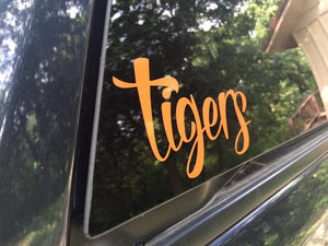Tigers Car Decal | Sports Mom Bumper Sticker