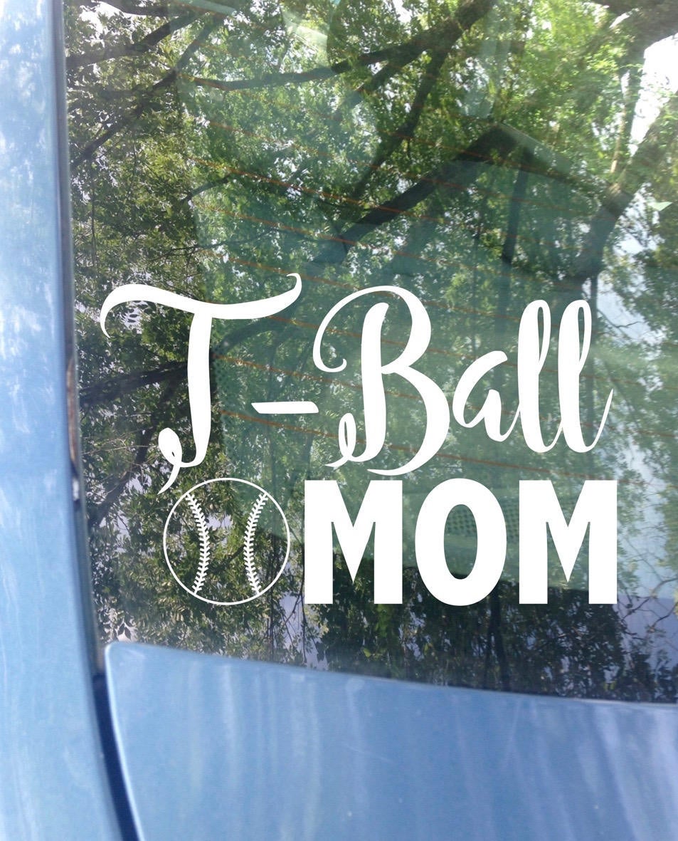 T-Ball Mom Car Decal | Sports Mom Bumper Sticker