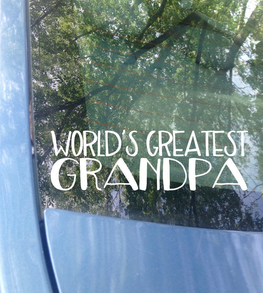 World's Greatest Grandpa Car Decal