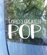 Load image into Gallery viewer, World&#39;s Greatest Dad Car Decal | Dad Gift
