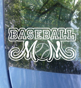 Baseball Mom Car Decal