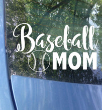 Load image into Gallery viewer, Baseball Mom Car Decal | Sports Mom Bumper Sticker
