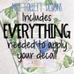 Mrs Tollett Designs vinyl decals include everything you need to apply your decal and make for an easy process.