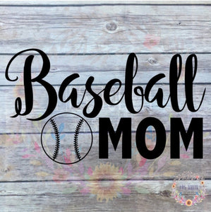 Baseball Mom Car Decal | Sports Mom Bumper Sticker