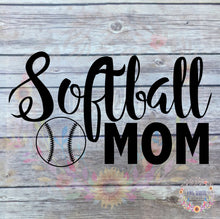 Load image into Gallery viewer, Softball Mom Car Decal | Sports Mom Bumper Sticker
