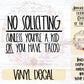 No Soliciting Decal | Kid or Tacos