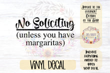 Load image into Gallery viewer, No Soliciting Decal | Kid or Margaritas
