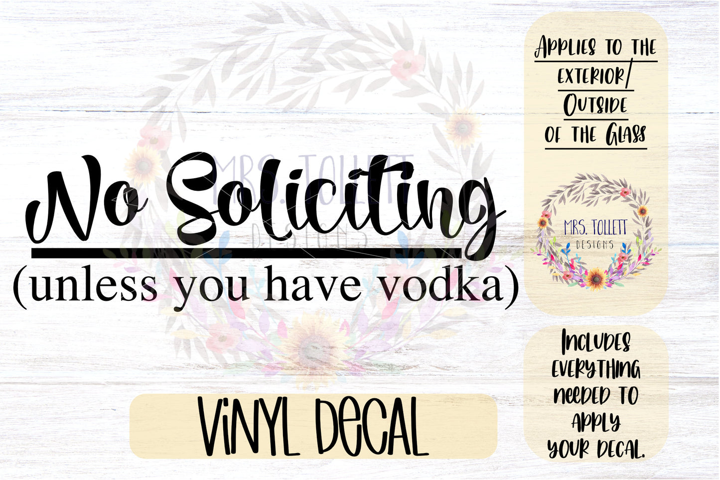 No Soliciting Decal | Kid or Vodka