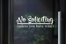 Load image into Gallery viewer, No Soliciting Decal | Kid or Wine
