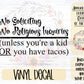 No Soliciting Decal | No Religious Inquiries | Kid or Tacos