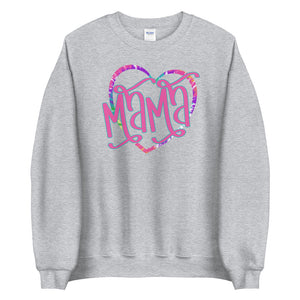 Mama Tie-Dye Heart Sweatshirt